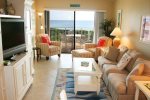 Living Room Opens to Oceanfront Balcony